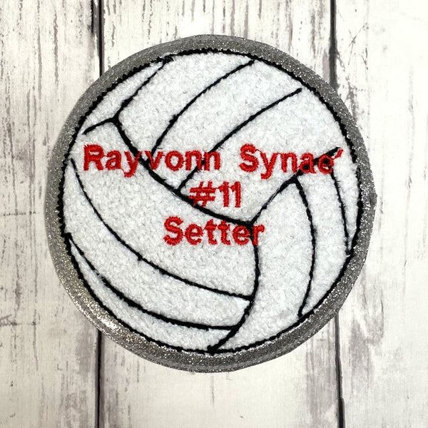 Chenille Volleyball Letterman Jacket Patch