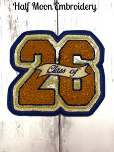 Chenille Graduation Year Letterman Jacket Patch 2-Digit