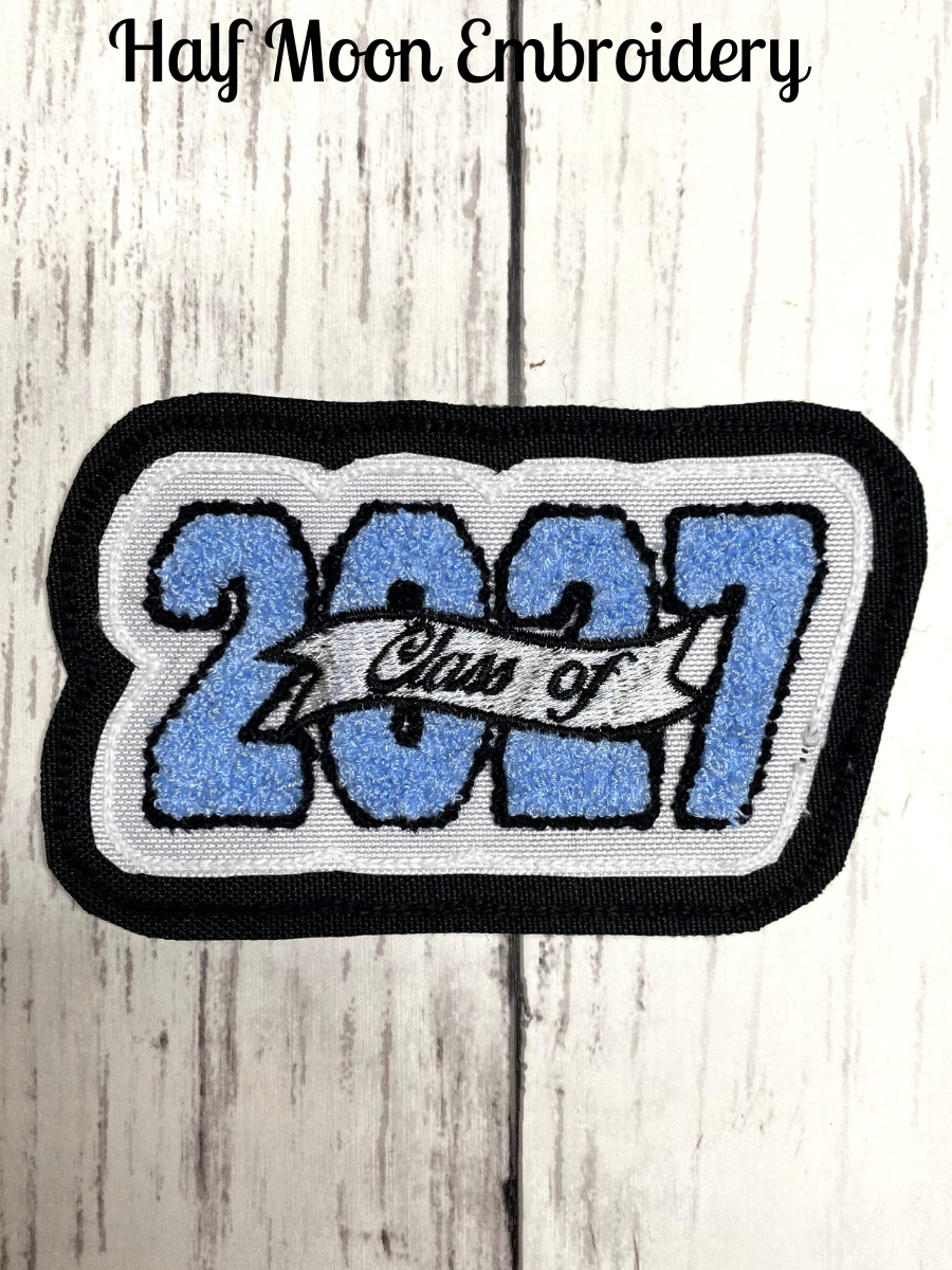 Chenille Graduation Year Letterman Jacket Patch 4-Digit