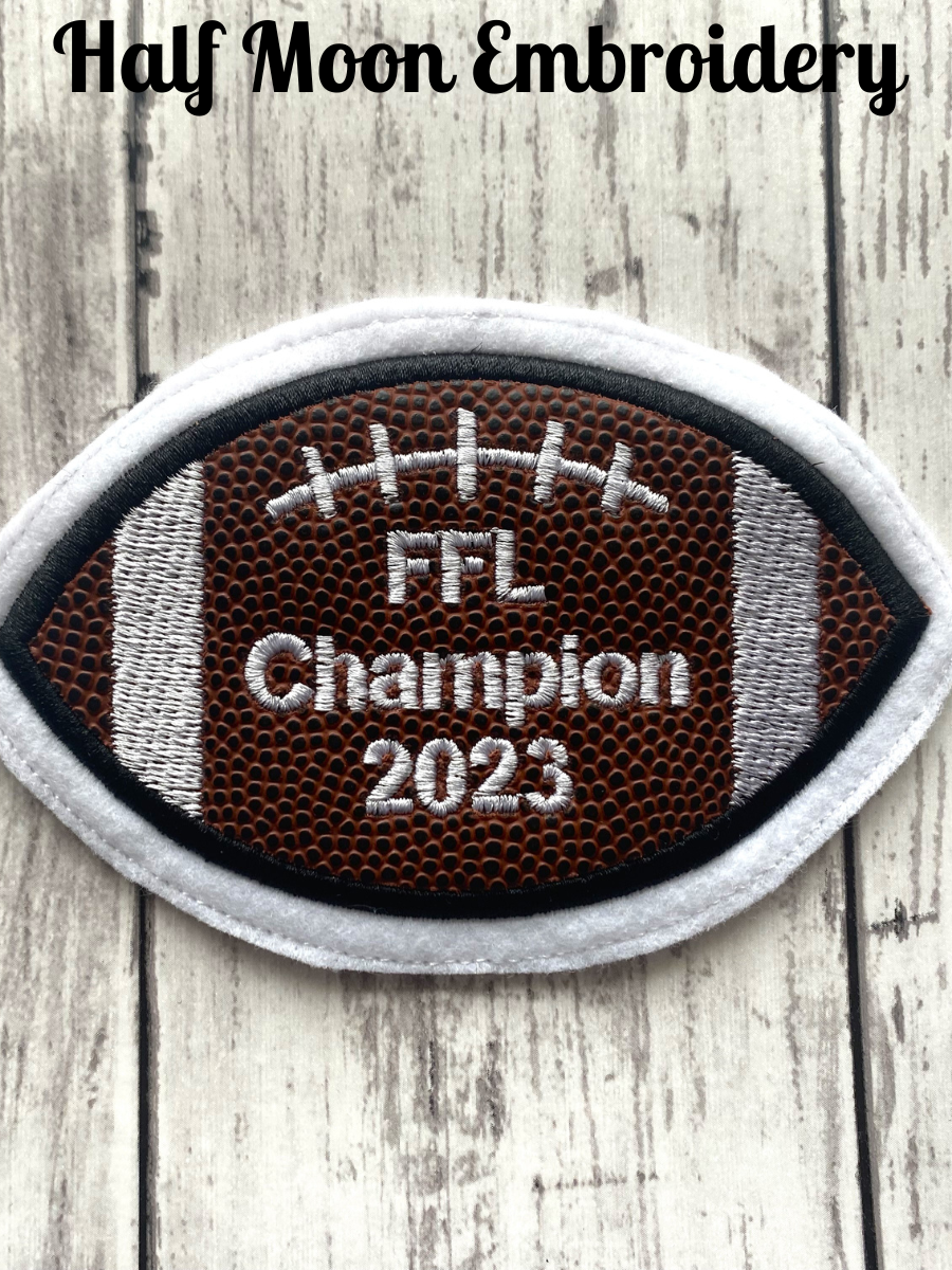 Vinyl Football Letterman Jacket Patch