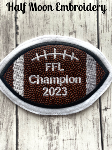 Vinyl Football Letterman Jacket Patch