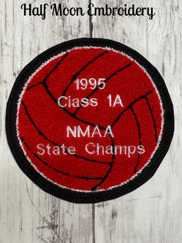 Chenille Volleyball Letterman Jacket Patch