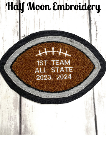 Chenille Football Letterman Jacket Patch