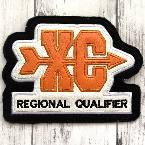 Vinyl Cross County Letterman Jacket Patch