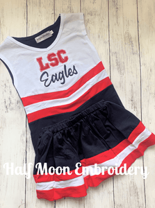 Personalized Navy Red & White Cheer Uniform