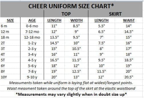 #17 Burnt Orange & White Cheer Uniform