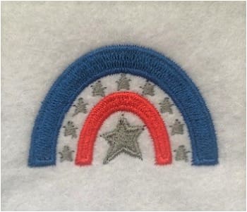 Patriotic Rainbow Embroidery Design