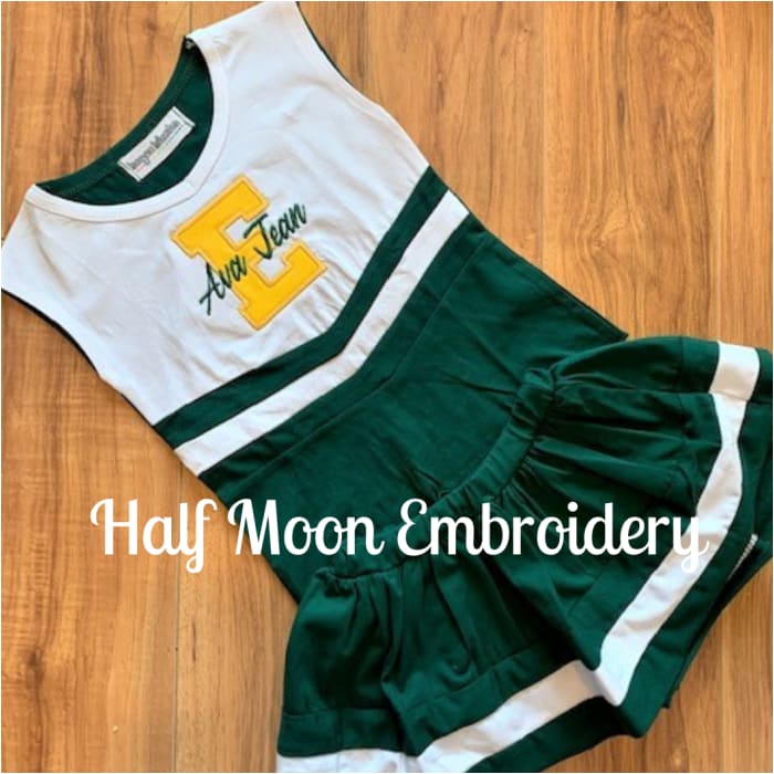 #6 Green & White Cheer Uniform