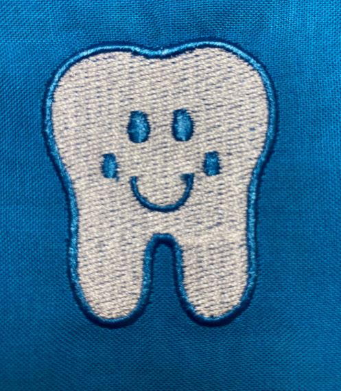 Tooth Embroidery Design