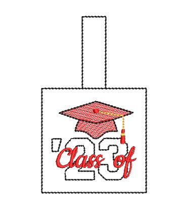 ITH Class of 2023 snap tab embroidery design