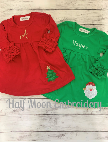 Personalized Christmas Dress for Girls