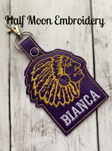 Personalized Indian Bag Tag Key Chain