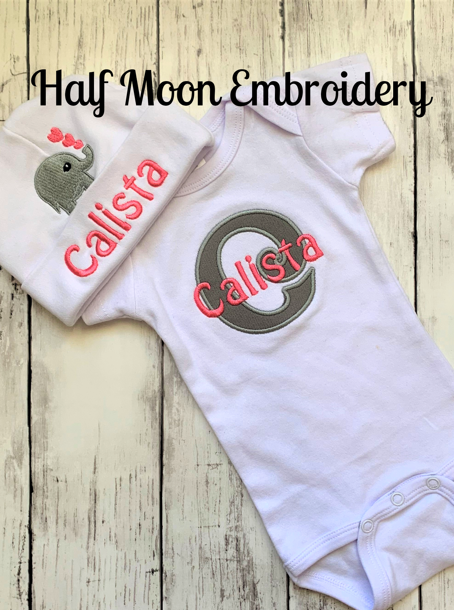 Personalized Elephant Newborn Clothing Set