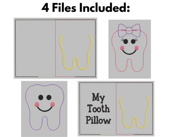 ITH Tooth Pillow Embroidery Design