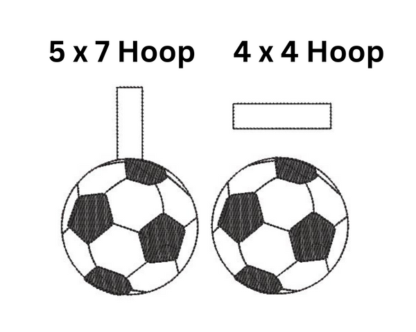 ITH Soccer Ball Snap Tab Embroidery Design