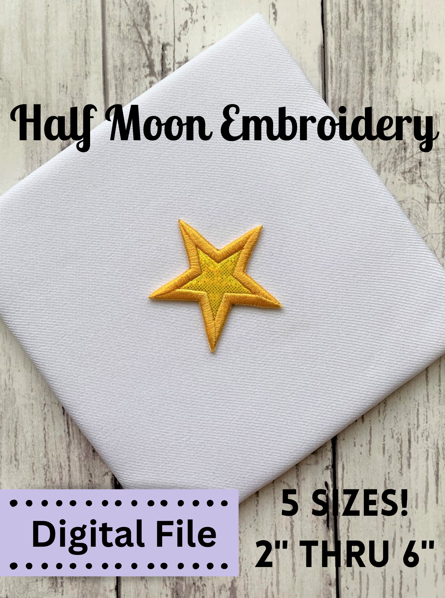 Star Applique Embroidery Design