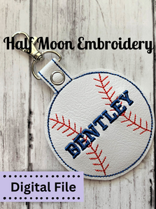 ITH Baseball Snap Tab Embroidery Design