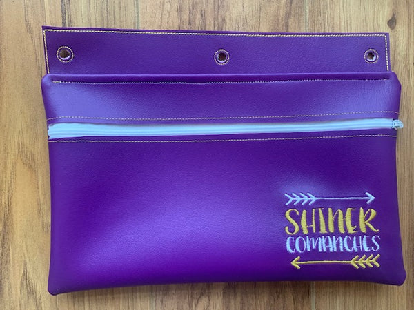 Personalized Purple Pencil Bag