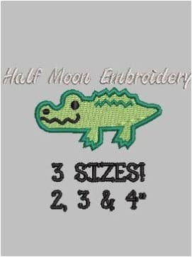Alligator Embroidery Design