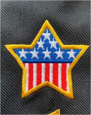 American Flag Star Embroidery Design