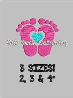 Baby Feet Embroidery Design