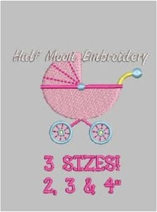 Baby Stroller Embroidery Design