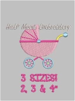 Baby Stroller Embroidery Design