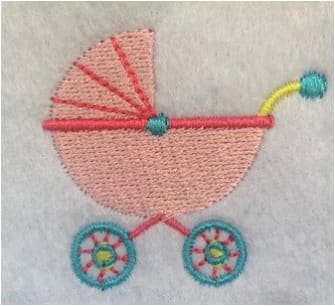 Baby Carriage Embroidery Design