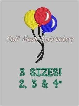 Balloons Embroidery Design