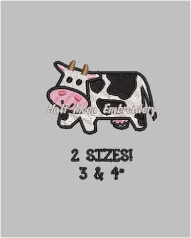 Cow Embroidery Design