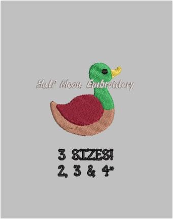 Mallard Duck Embroidery Design