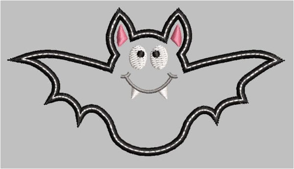 Halloween Bat Applique Embroidery Design