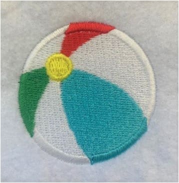 Beach Ball Embroidery Design