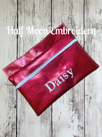 Personalized Glitter Berry Pencil Bag