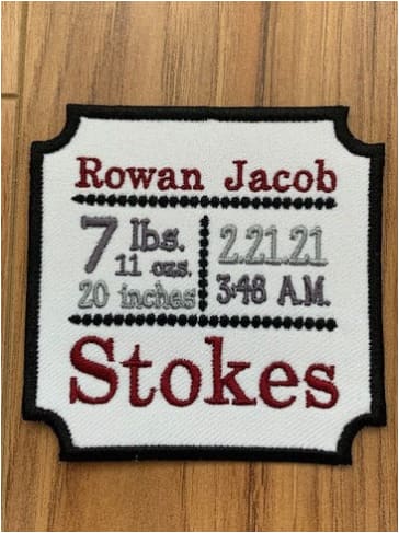 Personalized Birth Announcement Patch