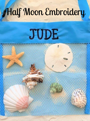 Personalized Blue Sea Shell Bag