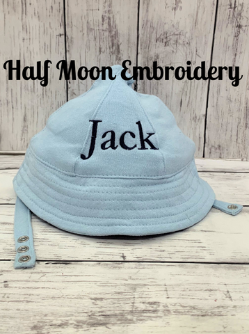 Personalized blue bucket hat 