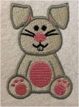 Bunny Embroidery Design freeshipping - Half Moon Embroidery