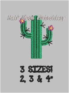 Cactus Embroidery Design