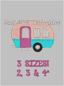 Camper Embroidery Design