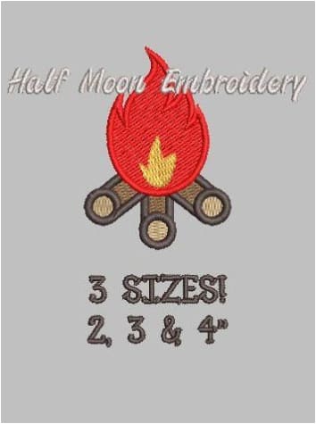 Campfire Embroidery Design