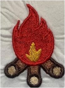 Campfire Embroidery Design
