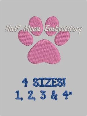 Cat Paw Embroidery Design freeshipping - Half Moon Embroidery