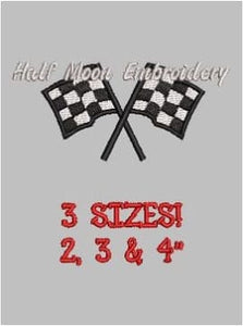 Checkered Flags Embroidery Design