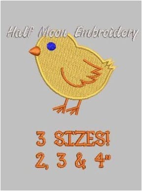 Chick Embroidery Design freeshipping - Half Moon Embroidery