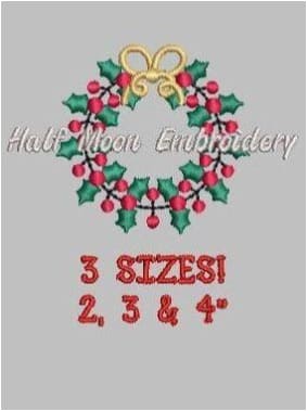 Christmas Wreath Embroidery Design