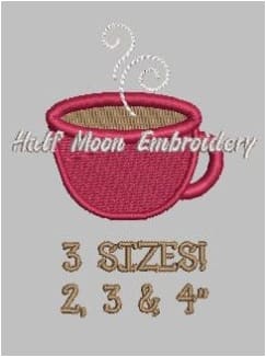 Coffee Embroidery Design