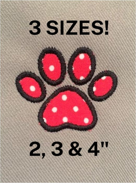 Dog Paw Applique Embroidery Design - Embroidery Design