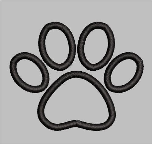 Dog Paw Applique Embroidery Design