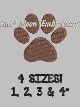 Dog Paw Embroidery Design